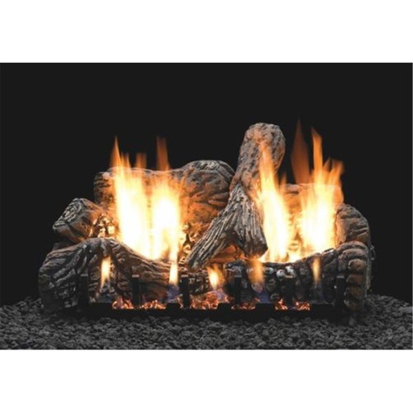 Mobiliario 24 in. Ceramic Fiber Fireplace Log Set, Charred Oak - 4 Piece MO1723578